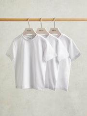 Reiss | Cotton Crew-Neck T-Shirts 3 Pack in White
