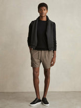 Reiss | Textured Drawstring Shorts in Mocha Brown