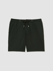 Reiss | Textured Drawstring Shorts in Dark Green