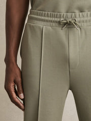 Reiss | Drawstring Jersey Joggers in Sage