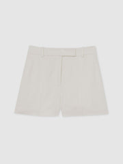 Reiss | Linen-Blend Tailored Shorts in White