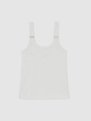 Reiss | Stretch-Cotton D-Ring Strap Vest in White