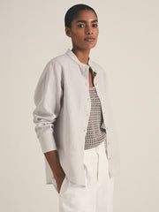 Reiss | | Les 100 Ciels Linen Shirt in Soft Grey