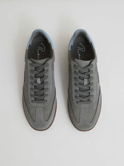 Reiss | Suede Low-Top Trainers in Dark Grey