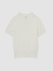 Reiss | Cotton And Wool Crew-Neck Top in Ivory