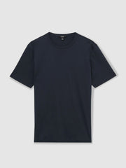 Reiss | Mercerised-Cotton Crew-Neck T-Shirt in Navy