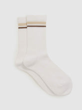 Reiss | Cotton-Blend Striped Crew Socks in White