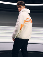 Reiss | McLaren F1 Team Embroidered Fleece Jacket Unisex Fit in Off White