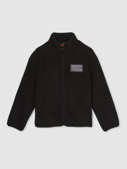 Reiss | McLaren F1 Team Embroidered Fleece Jacket Unisex Fit in Black
