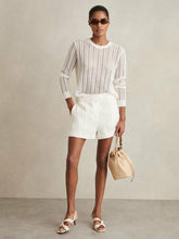 Reiss | Linen Whipstitch Shorts in White