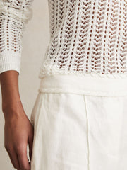 Reiss | Linen Whipstitch Shorts in White