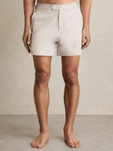 Reiss | Side-Adjuster Swim Shorts in Off White