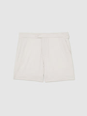 Reiss | Side-Adjuster Swim Shorts in Off White
