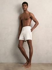 Reiss | Side-Adjuster Swim Shorts in Off White