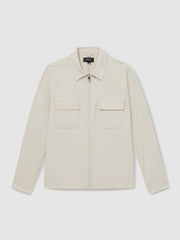 Reiss | Technical Zip-Through Overshirt in Stone