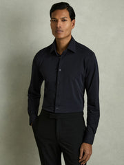 Reiss | Long-Sleeve Travel Shirt in Navy
