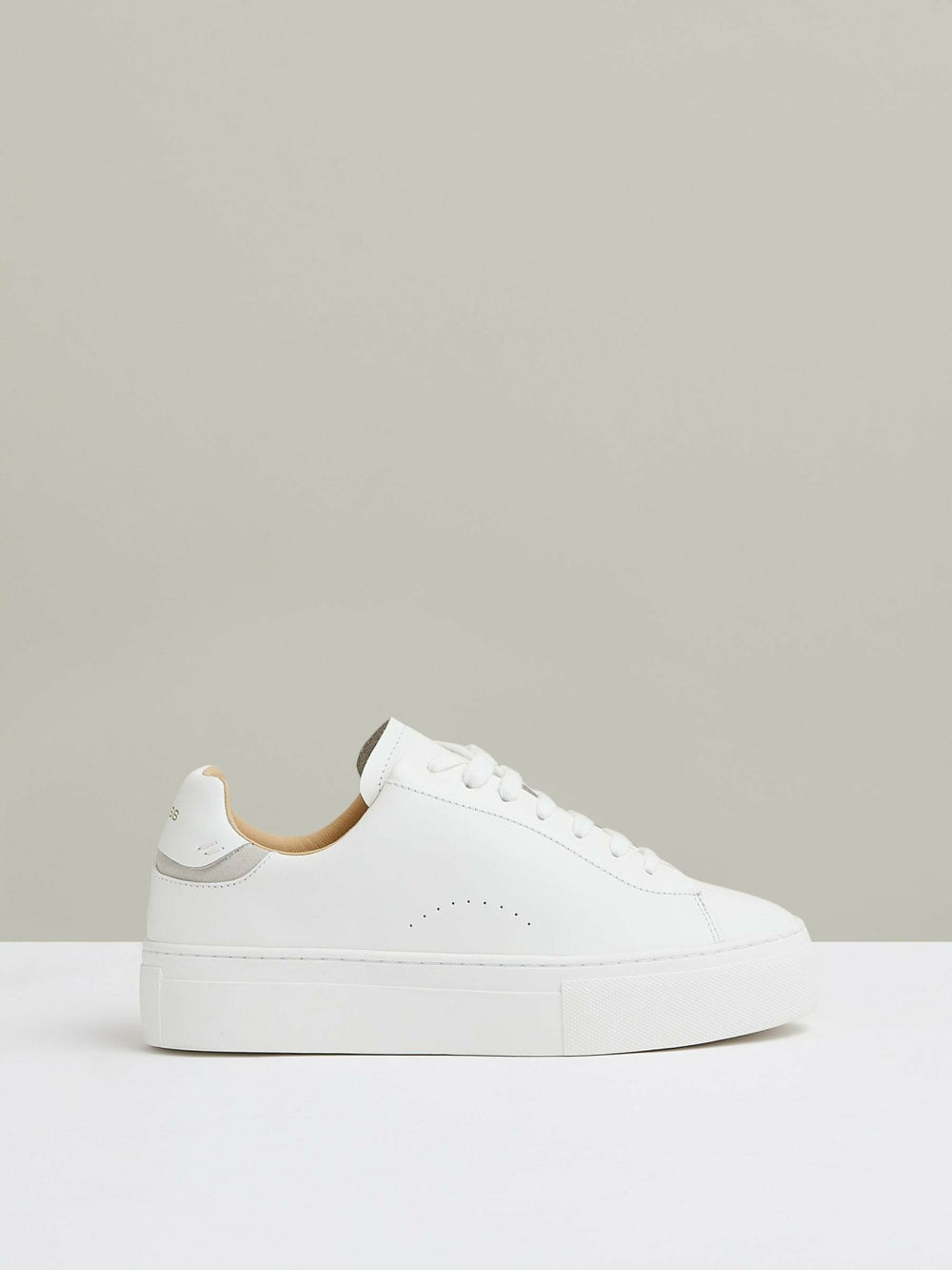 Reiss | Leather Low-Top Trainers in White