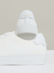 Reiss | Knitted Low-Top Trainers in White