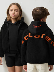 Reiss | 13-14 yrs Unisex Fit McLaren F1 Team Embroidered Fleece Jacket in Black