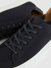 Reiss | Knitted Low-Top Trainers in Navy