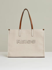 Reiss | Canvas Logo Tote Bag in Natural