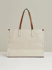 Reiss | Canvas Logo Tote Bag in Natural