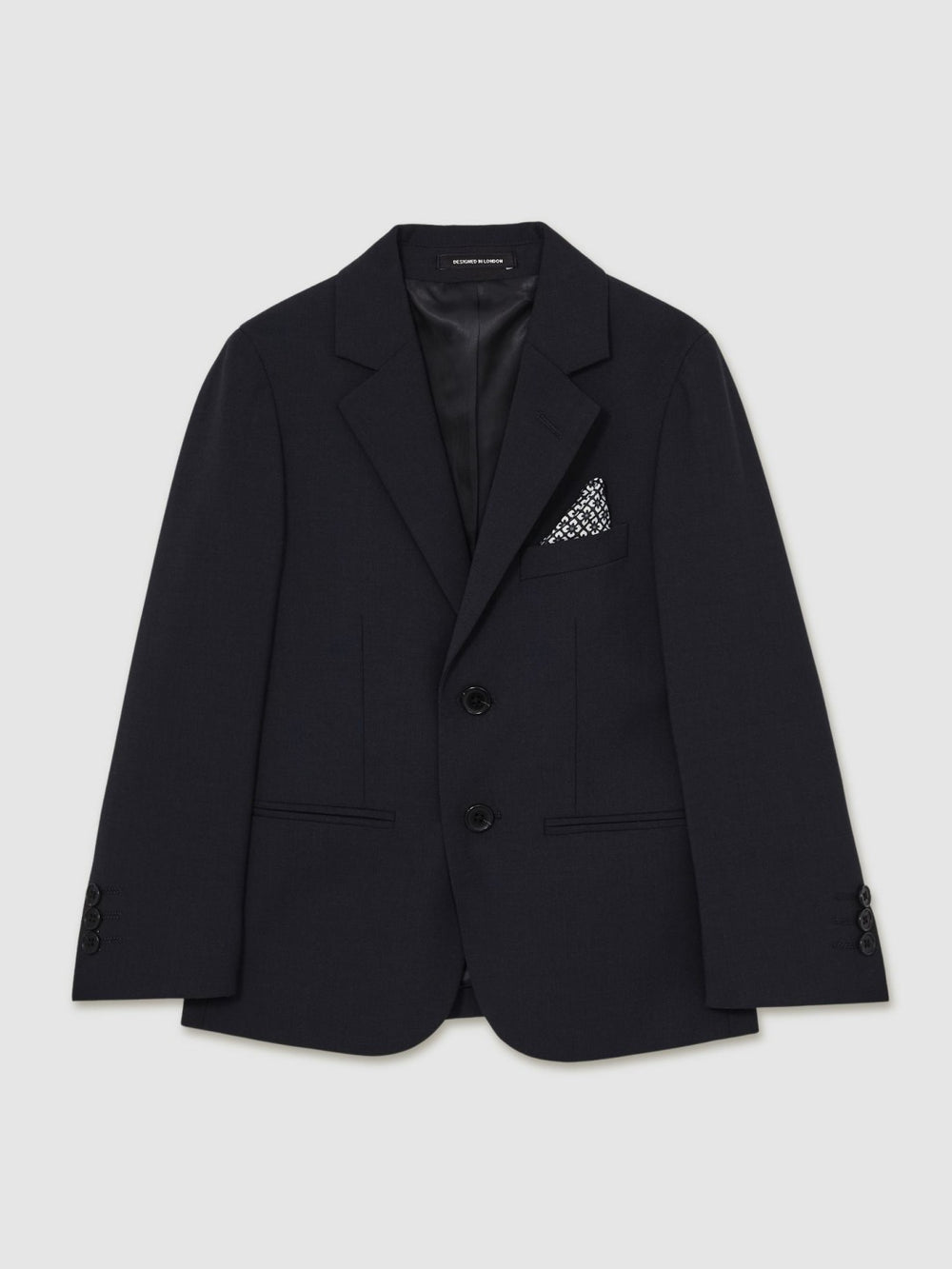 Reiss | 13-14 yrs Wool-Blend Single-Breasted Suit Blazer in Navy