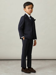 Reiss | 13-14 yrs Wool-Blend Single-Breasted Suit Blazer in Navy