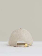 Reiss | Linen Logo Baseball Cap in Neutral