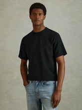 Reiss | Textured Crew-Neck T-Shirt in Navy