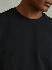 Reiss | Textured Crew-Neck T-Shirt in Navy