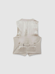 Reiss | Slim Fit Single Breasted Waistcoat in Stone