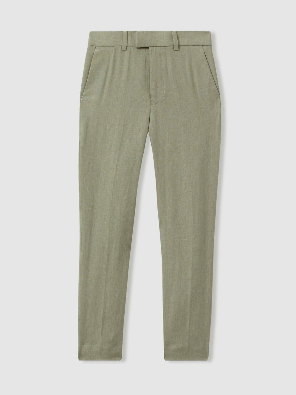 Reiss | 3-9 yrs Slim Fit Linen Adjustable Trousers in Apple