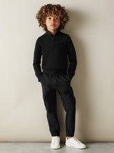 Reiss | 3-9 yrs Merino Wool Half-Zip Funnel Neck Jumper in Black