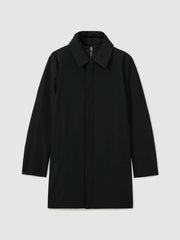 Reiss | Hybrid Removable Funnel Neck Overcoat in Navy