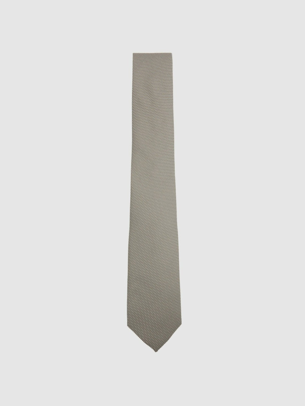 Reiss | Textured Silk Blend Tie in Light Sage