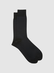 Reiss | Striped Socks in Black/Navy