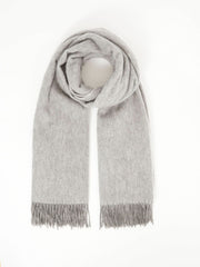 Reiss | Wool-Cashmere Scarf in Soft Grey
