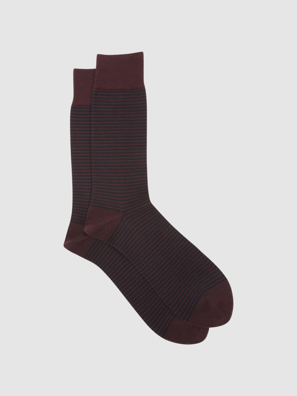 Reiss | Striped Socks in Bordeaux