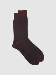 Reiss | Striped Socks in Bordeaux