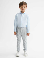 Reiss | 4-9 yrs Slim-Fit Cotton Shirt in Soft Blue