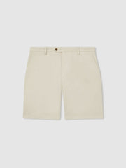 Reiss | Cotton Chino Shorts With Stretch in Stone