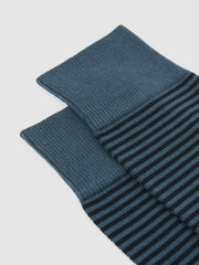 Reiss | Striped Socks in Airforce Blue/ Navy