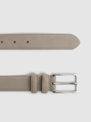 Reiss | Suede Belt in Stone