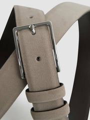 Reiss | Suede Belt in Stone