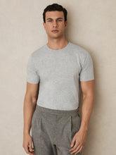 Reiss | Cotton Crew Neck T-Shirt in Grey Marl
