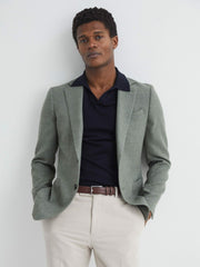 Reiss | Smooth Leather Belt in Tan