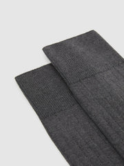 Reiss | Ribbed Socks in Charcoal