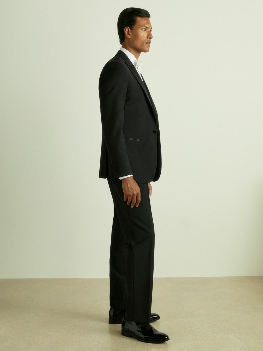Reiss | Modern Fit Tuxedo Trousers in Black