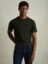 Reiss | Cotton Crew Neck T-Shirt in Oxidised Green